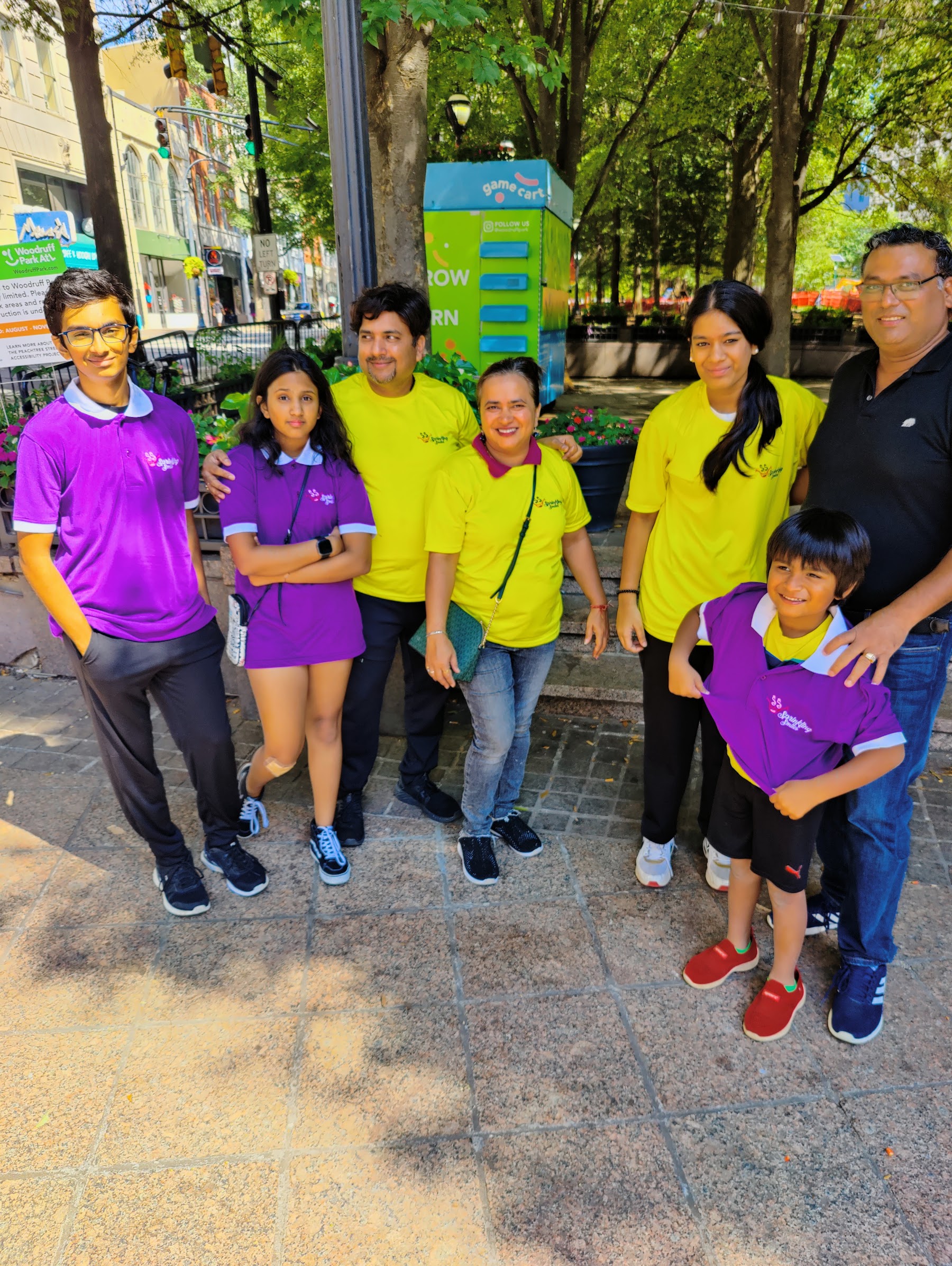 Purple and Yellow at Woodruff Park