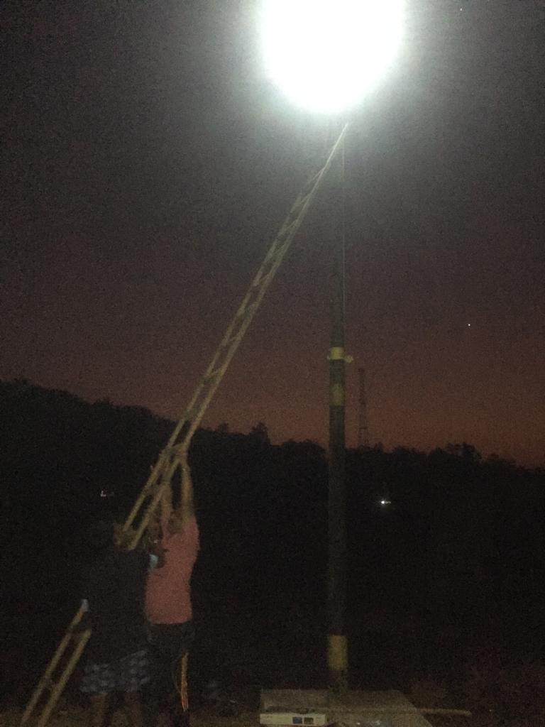 Solar light installation 12