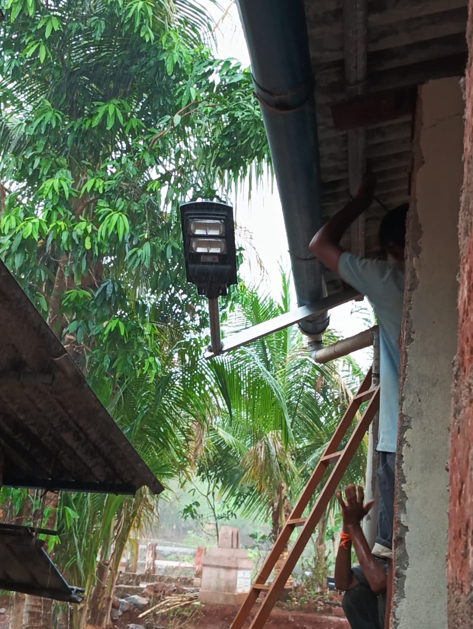 Solar light installation 16
