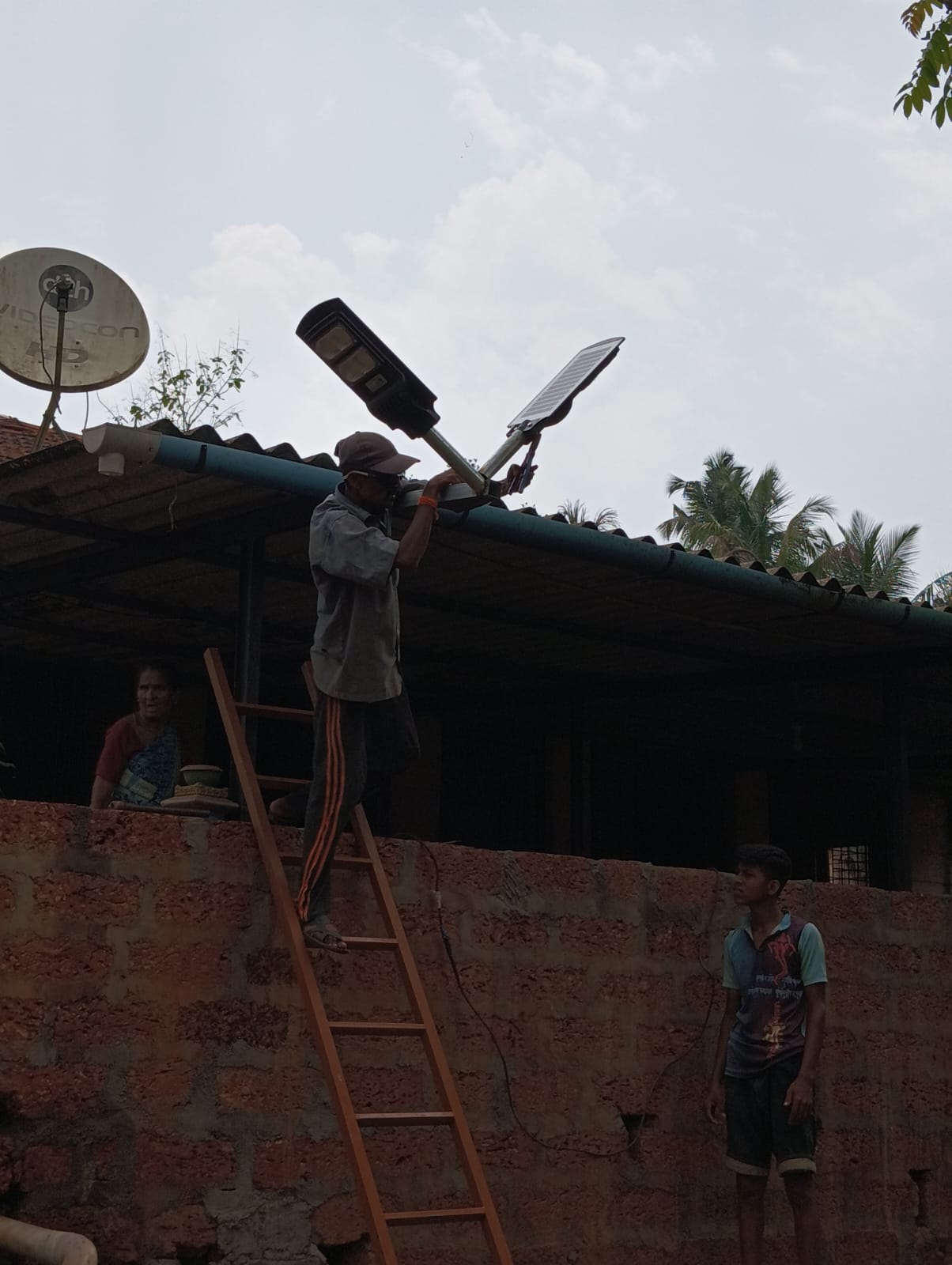 Solar light installation 17